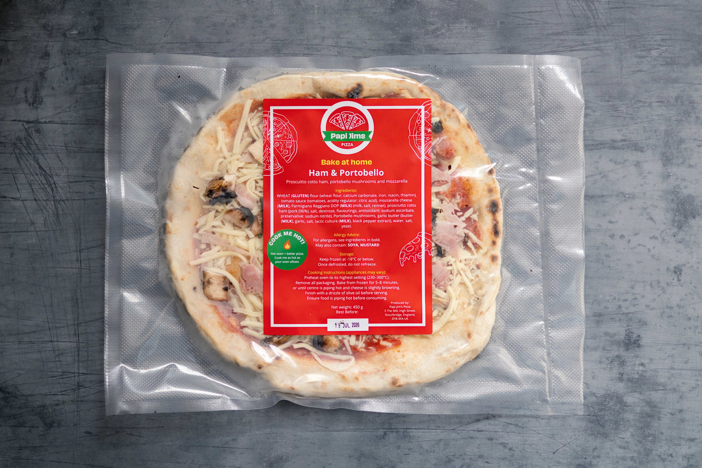 Ham & Portobello - 12" Pizza